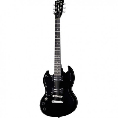 Harley Benton DC-200 LH BK para Zurdos