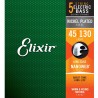 Elixir Bajo 5 Cuerdas 45-130 Nanoweb Nickel