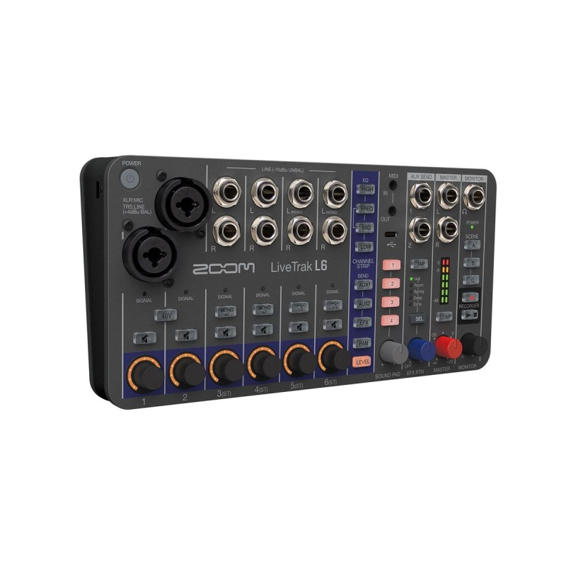 Mixer digital Zoom Livetrack L6 - Armonicos.cl