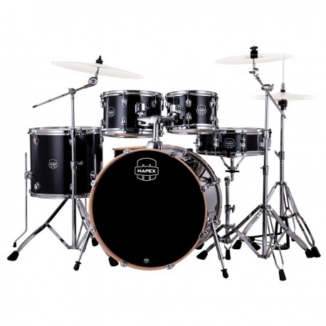 Batería acústica Mapex Serie Venus VE5295FTVH - Black Galaxy Sparkle