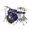 Set de batería acústica PowerDrums JJ-5 DLM con platillos Guzel