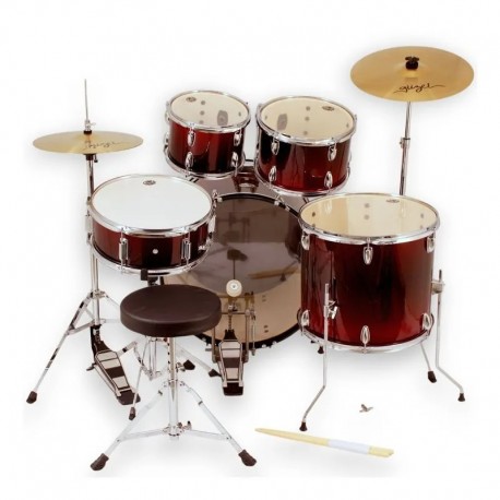 Set de batería acústica PowerDrums CPJ-5 FKR - Red