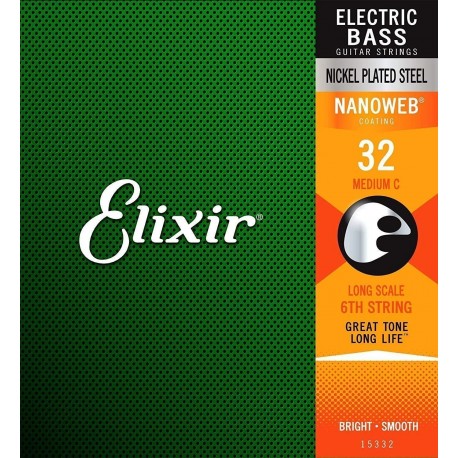 Elixir Nanoweb Bajo 6 Cuerdas .032