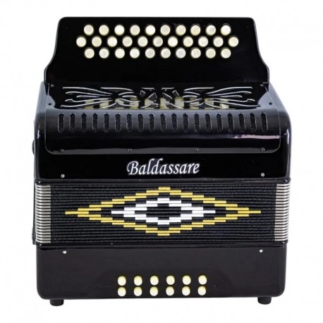 Acordeón Baldassare de botones 12 bajos color negro - 3112G BK