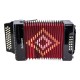Acordeón Baldassare de botones 12 bajos color negro - 3112G BK
