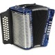 Acordeón Diatónico Hohner Corona II FBbEb - A5644 - Deep Blue