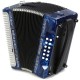 Acordeón Diatónico Hohner Corona II FBbEb - A5644 - Deep Blue