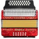 Acordeón Diatónico Hohner Corona II FBbEb - A5649 - Rojo