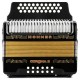Acordeón Diatónico Hohner Corona II FBbEb - A56411 - Negro Lacado