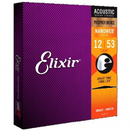 CUERDA GUITARRA ACUSTICA 12-53 NANOWEB