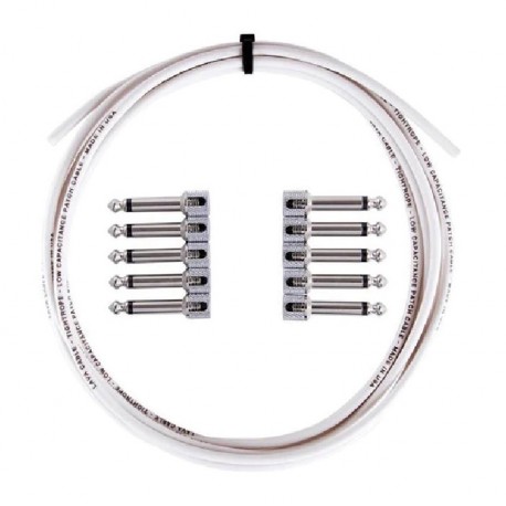 Lava Solder-Free Kit R/A Nickel Plugs (10) White Cable