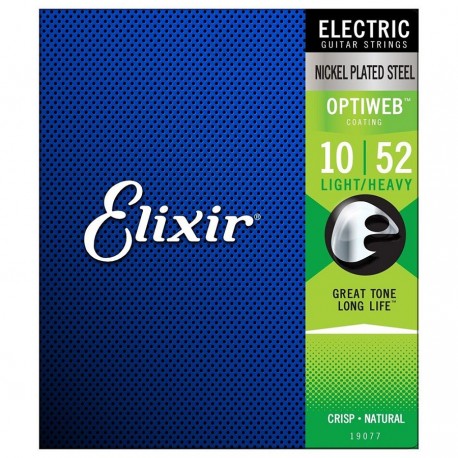 Elixir Cuerda Guitarra Electrica 10-52 Optiweb Nickel