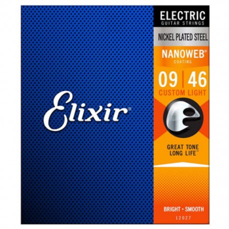 Elixir Cuerda Guitarra Electrica 09-46 Nanoweb Nickel