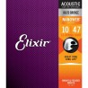 Elixir Guitarra Acustica 12 Cuerdas 10-47 Nanoweb Bronze