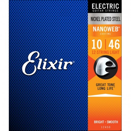 Elixir Guitarra Electrica 12 Cuerdas 10-46 Nanoweb Nickel