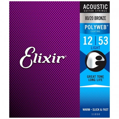 Elixir Cuerdas Guitarra Electrica 12-53 Polyweb Bronze